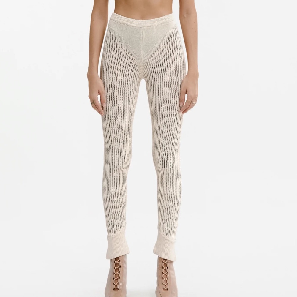 ruve knit cream pants. one size
